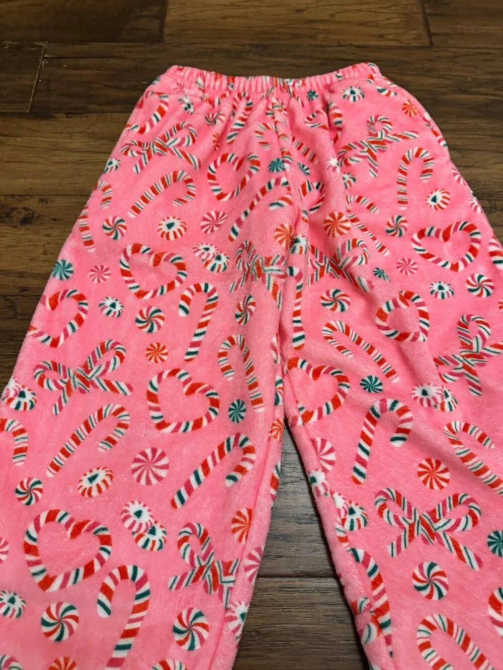 iScream Pink Christmas Candy Cane Lounge Pajama Pants